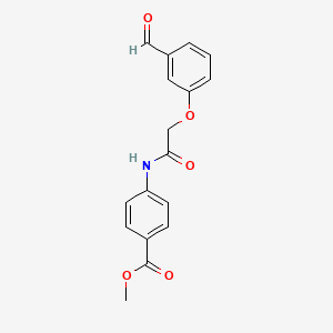 molecular formula C17H15NO5 B2866462 Methyl 4-[[2-(3-formylphenoxy)acetyl]amino]benzoate CAS No. 887357-29-1
