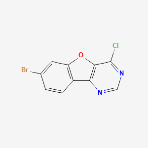 molecular formula C10H4BrClN2O B2866501 7-Bromo-4-chlorobenZofuro[3,2-d]pyrimidine CAS No. 2387695-88-5