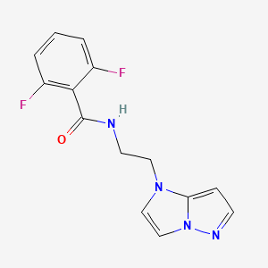 molecular formula C14H12F2N4O B2866524 N-(2-(1H-imidazo[1,2-b]pyrazol-1-yl)ethyl)-2,6-difluorobenzamide CAS No. 1797718-70-7