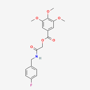 {[(4-Fluorophenyl)methyl]carbamoyl}methyl 3,4,5-trimethoxybenzoate