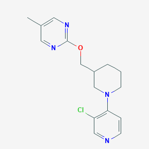 molecular formula C16H19ClN4O B2866604 2-[[1-(3-Chloropyridin-4-yl)piperidin-3-yl]methoxy]-5-methylpyrimidine CAS No. 2379951-05-8