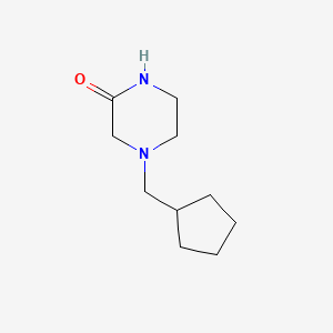 molecular formula C10H18N2O B2866622 4-(Cyclopentylmethyl)piperazin-2-one CAS No. 1866157-60-9