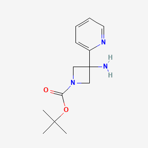 B2866638 Tert-butyl 3-amino-3-pyridin-2-ylazetidine-1-carboxylate CAS No. 2167677-73-6