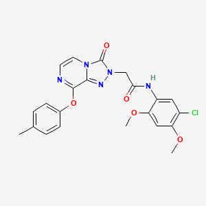 molecular formula C22H20ClN5O5 B2866725 N-(5-chloro-2,4-dimethoxyphenyl)-2-[8-(4-methylphenoxy)-3-oxo-2H,3H-[1,2,4]triazolo[4,3-a]pyrazin-2-yl]acetamide CAS No. 1116060-82-2