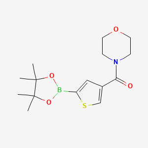 molecular formula C15H22BNO4S B2866749 Morpholino(5-(4,4,5,5-tetramethyl-1,3,2-dioxaborolan-2-yl)thiophen-3-yl)methanone CAS No. 2377606-73-8