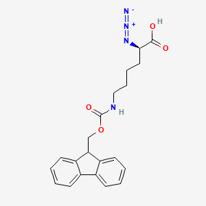 molecular formula C21H22N4O4 B2866758 N3-D-Lys(Fmoc)-OH 