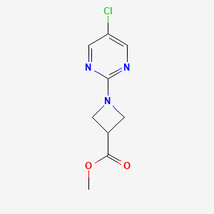 molecular formula C9H10ClN3O2 B2866786 Methyl 1-(5-chloropyrimidin-2-yl)azetidine-3-carboxylate CAS No. 2413374-79-3