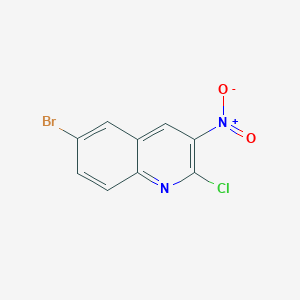 molecular formula C9H4BrClN2O2 B2866810 6-Bromo-2-chloro-3-nitroquinoline CAS No. 754990-23-3
