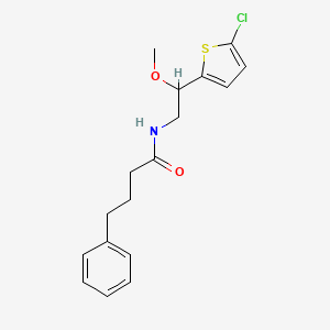 molecular formula C17H20ClNO2S B2866825 N-[2-(5-chlorothiophen-2-yl)-2-methoxyethyl]-4-phenylbutanamide CAS No. 2034412-10-5