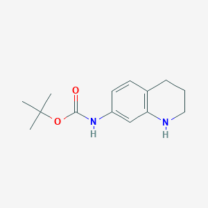 molecular formula C14H20N2O2 B2866883 tert-Butyl (1,2,3,4-tetrahydroquinolin-7-yl)carbamate CAS No. 1176657-15-0