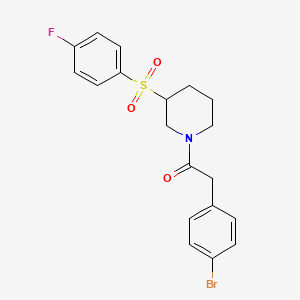 B2866899 2-(4-Bromophenyl)-1-(3-((4-fluorophenyl)sulfonyl)piperidin-1-yl)ethanone CAS No. 1797861-32-5