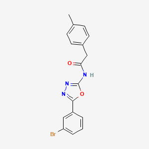 molecular formula C17H14BrN3O2 B2866957 N-[5-(3-bromophenyl)-1,3,4-oxadiazol-2-yl]-2-(4-methylphenyl)acetamide CAS No. 1170846-87-3