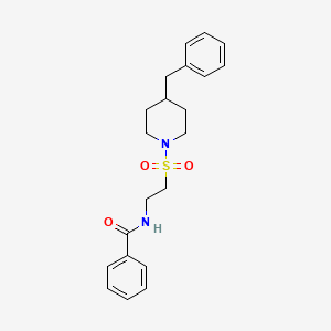 molecular formula C21H26N2O3S B2867018 N-{2-[(4-benzylpiperidin-1-yl)sulfonyl]ethyl}benzamide CAS No. 899955-84-1