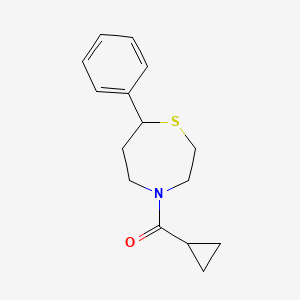 molecular formula C15H19NOS B2867020 4-cyclopropanecarbonyl-7-phenyl-1,4-thiazepane CAS No. 1797368-90-1