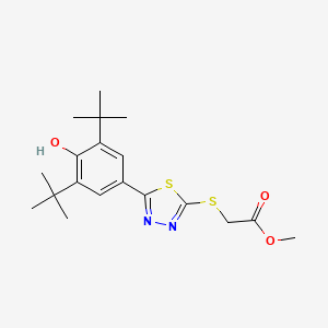 Methyl 2-({5-[3,5-di(tert-butyl)-4-hydroxyphenyl]-1,3,4-thiadiazol-2-yl}sulfanyl)acetate