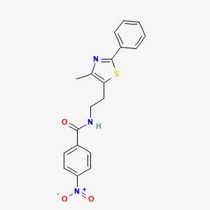 N-[2-(4-methyl-2-phenyl-1,3-thiazol-5-yl)ethyl]-4-nitrobenzamide