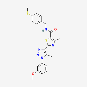2-[1-(3-methoxyphenyl)-5-methyl-1H-1,2,3-triazol-4-yl]-4-methyl-N-[4-(methylthio)benzyl]-1,3-thiazole-5-carboxamide