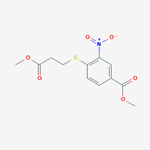 Methyl 4-[(3-methoxy-3-oxopropyl)thio]-3-nitrobenzoate