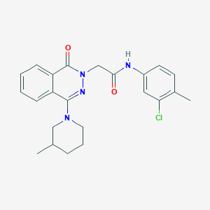 molecular formula C23H25ClN4O2 B2867127 N-(3-chloro-4-methylphenyl)-2-[4-(3-methylpiperidin-1-yl)-1-oxo-1,2-dihydrophthalazin-2-yl]acetamide CAS No. 1115905-58-2