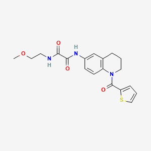 molecular formula C19H21N3O4S B2867137 N-(2-methoxyethyl)-N'-[1-(thiophene-2-carbonyl)-1,2,3,4-tetrahydroquinolin-6-yl]ethanediamide CAS No. 899964-39-7