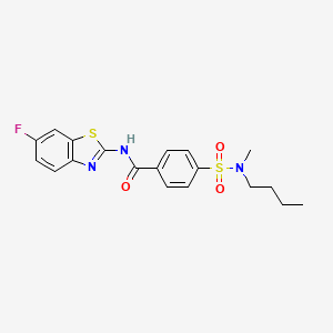 molecular formula C19H20FN3O3S2 B2867266 4-[butyl(methyl)sulfamoyl]-N-(6-fluoro-1,3-benzothiazol-2-yl)benzamide CAS No. 683261-22-5