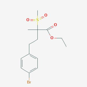 Ethyl 4-(4-bromophenyl)-2-methanesulfonyl-2-methylbutanoate