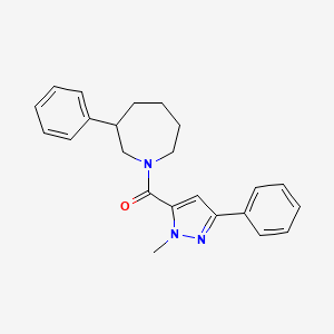 (1-methyl-3-phenyl-1H-pyrazol-5-yl)(3-phenylazepan-1-yl)methanone