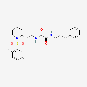 N1-(2-(1-((2,5-dimethylphenyl)sulfonyl)piperidin-2-yl)ethyl)-N2-(3-phenylpropyl)oxalamide