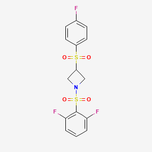 1-((2,6-Difluorophenyl)sulfonyl)-3-((4-fluorophenyl)sulfonyl)azetidine