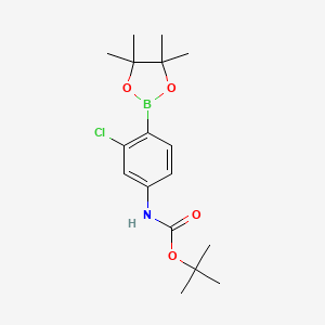 molecular formula C17H25BClNO4 B2867319 tert-Butyl (3-chloro-4-(4,4,5,5-tetramethyl-1,3,2-dioxaborolan-2-yl)phenyl)carbamate CAS No. 1620228-06-9