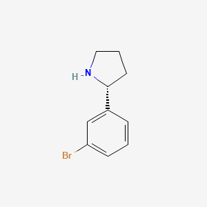 molecular formula C10H12BrN B2867325 (2R)-2-(3-bromophenyl)pyrrolidine CAS No. 1217632-62-6