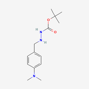 molecular formula C14H23N3O2 B2867342 Tert-butyl 2-(4-(dimethylamino)benzyl)hydrazinecarboxylate CAS No. 349105-62-0