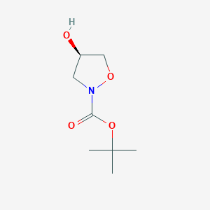 molecular formula C8H15NO4 B2867349 tert-butyl (4R)-4-hydroxy-1,2-oxazolidine-2-carboxylate CAS No. 1092454-84-6