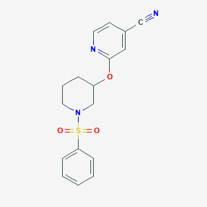 2-((1-(Phenylsulfonyl)piperidin-3-yl)oxy)isonicotinonitrile