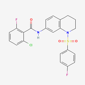 2-chloro-6-fluoro-N-[1-(4-fluorobenzenesulfonyl)-1,2,3,4-tetrahydroquinolin-7-yl]benzamide