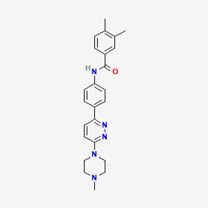 3,4-dimethyl-N-(4-(6-(4-methylpiperazin-1-yl)pyridazin-3-yl)phenyl)benzamide