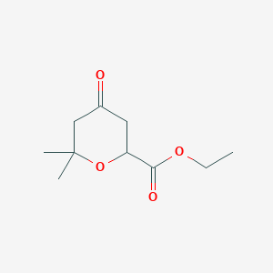 molecular formula C10H16O4 B2867390 Ethyl 6,6-dimethyl-4-oxooxane-2-carboxylate CAS No. 861586-07-4