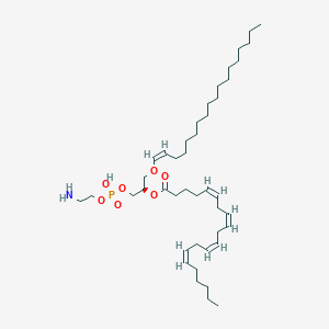 molecular formula C43H78NO7P B028674 1-(1Z-octadecenyl)-2-(5Z,8Z,11Z,14Z-eicosatetraenoyl)-sn-glycero-3-phosphoethanolamine CAS No. 103597-60-0