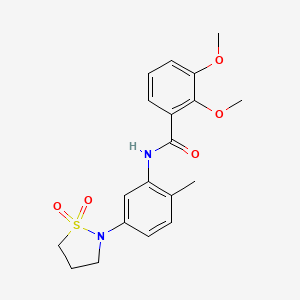 molecular formula C19H22N2O5S B2867434 N-(5-(1,1-dioxidoisothiazolidin-2-yl)-2-methylphenyl)-2,3-dimethoxybenzamide CAS No. 946343-62-0
