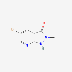 molecular formula C7H6BrN3O B2867447 5-bromo-2-methyl-1H,2H,3H-pyrazolo[3,4-b]pyridin-3-one CAS No. 1909325-85-4