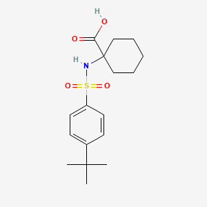 molecular formula C17H25NO4S B2867454 1-((4-(Tert-butyl)phenyl)sulfonamido)cyclohexane-1-carboxylic acid CAS No. 885269-57-8