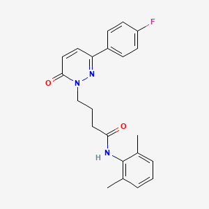 molecular formula C22H22FN3O2 B2867456 N-(2,6-dimethylphenyl)-4-(3-(4-fluorophenyl)-6-oxopyridazin-1(6H)-yl)butanamide CAS No. 946266-57-5