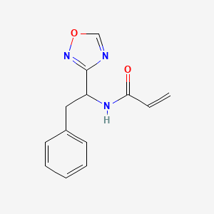molecular formula C13H13N3O2 B2867494 N-[1-(1,2,4-Oxadiazol-3-yl)-2-phenylethyl]prop-2-enamide CAS No. 2361657-15-8