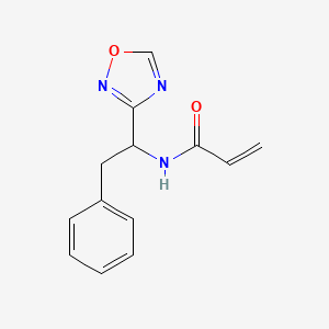 B2867494 N-[1-(1,2,4-Oxadiazol-3-yl)-2-phenylethyl]prop-2-enamide CAS No. 2361657-15-8