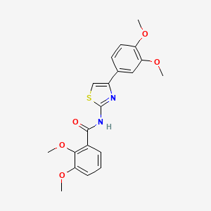 molecular formula C20H20N2O5S B2867502 N-[4-(3,4-dimethoxyphenyl)-1,3-thiazol-2-yl]-2,3-dimethoxybenzamide CAS No. 941958-55-0