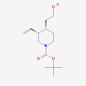 molecular formula C14H25NO3 B2867575 tert-butyl(3R,4S)-3-ethenyl-4-(2-hydroxyethyl)piperidine-1-carboxylate CAS No. 345223-65-6