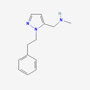 molecular formula C13H17N3 B2867578 N-methyl-1-[2-(2-phenylethyl)pyrazol-3-yl]methanamine CAS No. 1340372-07-7