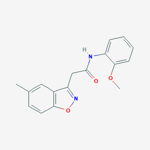 molecular formula C17H16N2O3 B286758 N-(2-methoxyphenyl)-2-(5-methyl-1,2-benzoxazol-3-yl)acetamide 