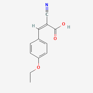 molecular formula C12H11NO3 B2867581 2-Cyano-3-(4-ethoxy-phenyl)-acrylic acid CAS No. 571919-28-3