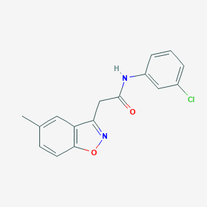molecular formula C16H13ClN2O2 B286760 N-(3-chlorophenyl)-2-(5-methyl-1,2-benzoxazol-3-yl)acetamide 